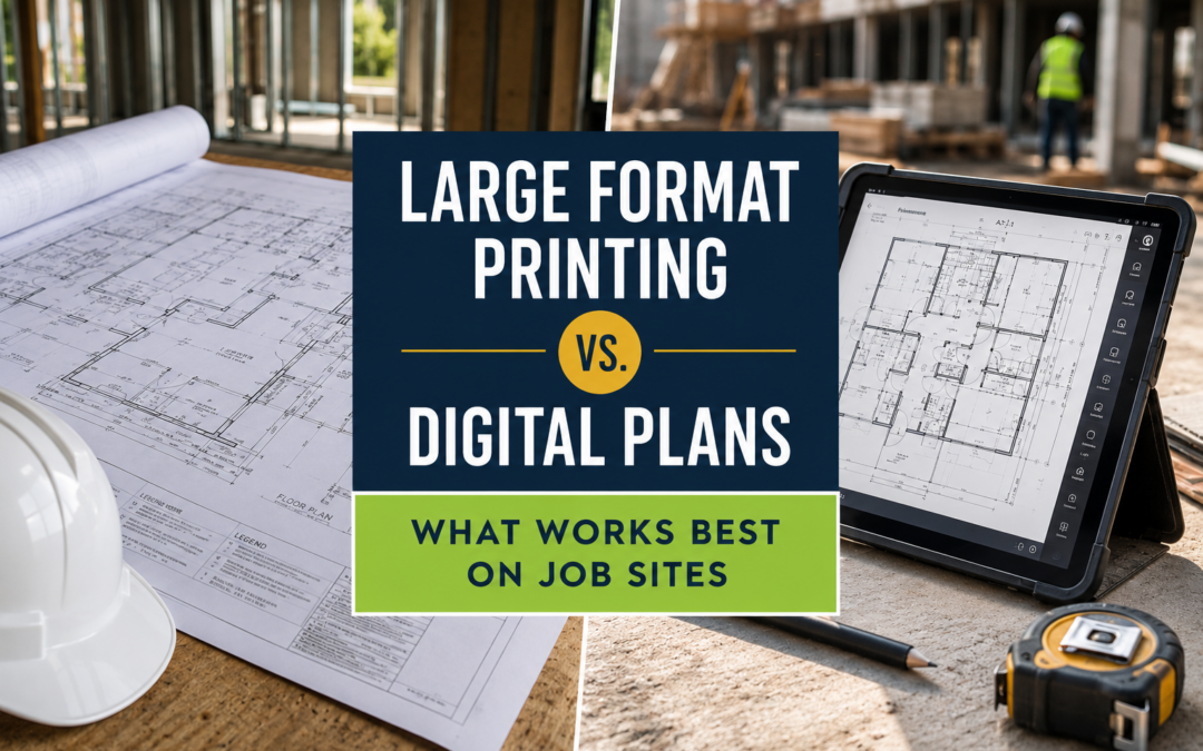 Large Format Printing vs. Digital Plans: What Works Best on Job Sites